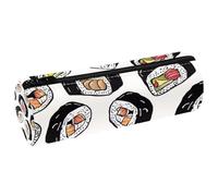 VAPOKF Astuccio portamatite con stampa a rotolo di sushi, in pelle PU, astuccio per penne, cancelleria per studenti, astuccio per trucchi, per donne, ragazze, ragazzi, bambini, scuola e ufficio, Multi