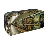 VAPOKF Astuccio portapenne, astuccio per studenti, cancelleria per ragazzi adolescenti, ragazze, materiale scolastico - Metro di Mosca, multicolore, 2,3 x 8,2 x 3,9 in/6 x 21 x 10 cm, organizer per