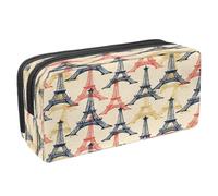 VAPOKF Astuccio portapenne con cerniera, per ragazzi e ragazze, per scuola e ufficio, senza cuciture, motivo Torre di Parigi, Multi, 2.3x8.2x3.9in/6x21x10cm, Astuccio