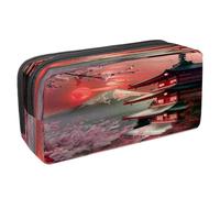 VAPOKF Astuccio portapenne con cerniera, per ragazzi e ragazze, per scuola e ufficio, tempio giapponese del Monte Fuji Cherry, Multi, 2.3x8.2x3.9in/6x21x10cm, Astuccio