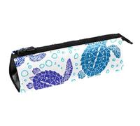VAPOKF Astuccio portapenne con tartaruga Under Water World, astuccio per cancelleria, astuccio per cosmetici, borsa compatta con cerniera, Multi, 5.5 ×6 ×20CM/2.2x2.4x7.9 in, Organizer per borse