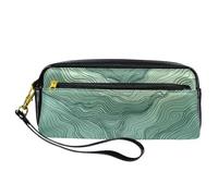 VAPOKF Astuccio portapenne in pelle PU, astuccio per cancelleria per studenti, per adolescenti, ragazzi, ragazze, forniture scolastiche e ufficio, mappa della topografia