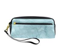 VAPOKF Astuccio portapenne in pelle PU, astuccio per cancelleria per studenti, per adolescenti, ragazzi, ragazze, forniture scolastiche e ufficio, mappa della topografia
