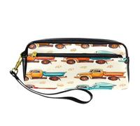 VAPOKF Astuccio portapenne in poliuretano, astuccio per cancelleria per studenti, con cerniera, per ragazzi e ragazze, forniture per scuola e ufficio, vecchio camion pick-up, Multi,