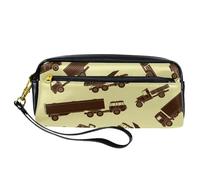 VAPOKF Astuccio portapenne in poliuretano, astuccio per cancelleria per studenti, con cerniera, per ragazzi e ragazze, forniture per scuola e ufficio, pick-up truck, Multi, 20.5x5x8.5cm/8.1x2x3.3in,