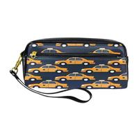 VAPOKF Astuccio portapenne in poliuretano, astuccio per cancelleria per studenti, con cerniera, per ragazzi e ragazze, forniture per scuola e ufficio, motivo: taxi, Multi, 20.5x5x8.5cm/8.1x2x3.3in,