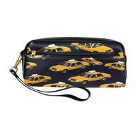 VAPOKF Astuccio portapenne in poliuretano con cerniera, per ragazzi e ragazze, per scuola e ufficio, motivo: taxi, Multi, 20.5x5x8.5cm/8.1x2x3.3in, Organizer per borse