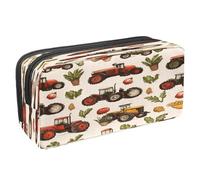 VAPOKF Astuccio portapenne per studenti, astuccio con cerniera, per ragazzi e ragazze, articoli per la scuola e l'ufficio, trattori e colture agricole, Multi, 2.3x8.2x3.9in/6x21x10cm, Astuccio
