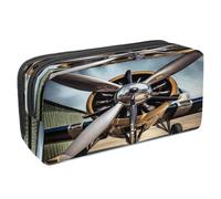 VAPOKF Astuccio portapenne per studenti, astuccio con cerniera, per ragazzi e ragazze, forniture per scuola e ufficio, elica a getto aereo, Multi, 2.3x8.2x3.9in/6x21x10cm, Astuccio