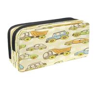 VAPOKF Astuccio portapenne per studenti, astuccio con cerniera, per ragazzi e ragazze, materiale scolastico e ufficio, camion e auto dei cartoni animati, Cartoon Cars e Taxi, 2.3x8.2x3.9in/6x21x10cm,