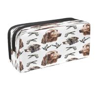 VAPOKF Astuccio portapenne per studenti, astuccio con cerniera, per ragazzi e ragazze, materiale scolastico e ufficio, canguro australiano e ombra, Setter Irlandese Deutsch Kurzhaar e Wild Duck,