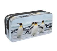 VAPOKF Astuccio portapenne per studenti, astuccio con cerniera, per ragazzi e ragazze, materiale scolastico e ufficio, canguro australiano e ombra, Pinguino reale in Islanda, 2.3x8.2x3.9in/6x21x10cm,