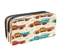 VAPOKF Astuccio portapenne per studenti, astuccio con cerniera, per ragazzi e ragazze, materiale scolastico e ufficio, vecchio pick-up camion auto, Multi, 2.3x8.2x3.9in/6x21x10cm, Astuccio