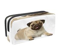 VAPOKF Astuccio portapenne per studenti, astuccio con cerniera, per ragazzi e ragazze, materiale scolastico e ufficio, canguro australiano e ombra, Cucciolo sdraiato sul pavimento,