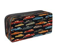 VAPOKF Astuccio portapenne per studenti, astuccio con cerniera, per ragazzi e ragazze, materiale scolastico e ufficio, auto vintage e taxi, Multi, 2.3x8.2x3.9in/6x21x10cm, Astuccio