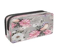 VAPOKF Astuccio portapenne per studenti, astuccio per cancelleria con cerniera, per ragazzi e ragazze, forniture per la scuola e l'ufficio, acquerello stella marina e conchiglia, Fringuello uccello