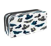 VAPOKF Astuccio portapenne per studenti, astuccio per cancelleria con cerniera, per ragazzi e ragazze, forniture per la scuola e l'ufficio, vecchie auto classiche e tricicli, Motivo Farfalla Giallo