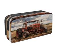VAPOKF Astuccio portapenne per studenti, astuccio per cancelleria con cerniera, per ragazzi e ragazze, materiale scolastico e ufficio, trattore vintage in fattoria, Multi, 2.3x8.2x3.9in/6x21x10cm