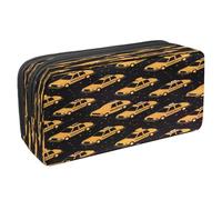 VAPOKF Astuccio portapenne per studenti, astuccio per cancelleria con cerniera, per ragazzi e ragazze, forniture per scuola e ufficio, taxi auto su sfondo nero, Multi, 2.3x8.2x3.9in/6x21x10cm