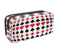 VAPOKF Astuccio portapenne per studenti, astuccio per cancelleria con cerniera, per ragazzi e ragazze, forniture per la scuola e l'ufficio, carte da gioco sparse Ace, Seamless Poker Sfondo