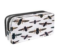 VAPOKF Astuccio portapenne per studenti, astuccio per cancelleria con cerniera, per ragazzi e ragazze, forniture per la scuola e l'ufficio, vecchie auto classiche e tricicli, Bumble Bee colorato a