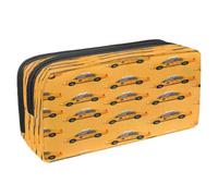 VAPOKF Astuccio portapenne per studenti, astuccio per cancelleria con cerniera, per ragazzi e ragazze, forniture per scuola e ufficio, taxi auto su giallo, Multi, 2.3x8.2x3.9in/6x21x10cm, Astuccio