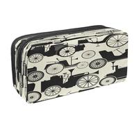 VAPOKF Astuccio portapenne per studenti, astuccio per cancelleria con cerniera, per ragazzi e ragazze, articoli per la scuola e l'ufficio, stile vintage retrò, Auto vintage retrò,