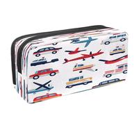 VAPOKF Astuccio portapenne per studenti, astuccio per cancelleria con cerniera, per ragazzi e ragazze, materiale scolastico e ufficio, autobus, auto, aereo, Multi, 2.3x8.2x3.9in/6x21x10cm, Astuccio