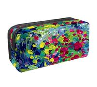 VAPOKF Astuccio portapenne per studenti, cancelleria per adolescenti, ragazzi e ragazze, forniture per ufficio scolastico, arte astratta, pittura a olio, papavero, Multi, 2.3x8.2x3.9in/6x21x10cm,