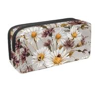 VAPOKF Astuccio portapenne per studenti, cancelleria per adolescenti, ragazzi e ragazze, forniture per scuola e ufficio, camomilla fiorita e margherite, Multi, 2.3x8.2x3.9in/6x21x10cm, Organizer per