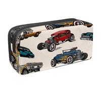 VAPOKF Astuccio portapenne per studenti, cancelleria per adolescenti, ragazzi e ragazze, forniture per scuola e ufficio, motivo: American Muscle Cars vintage, Multi, 2.3x8.2x3.9in/6x21x10cm, Organizer