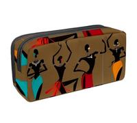 VAPOKF Astuccio portapenne per studenti, cancelleria per adolescenti, ragazzi e ragazze, forniture per ufficio scolastico, donne che ballano in Africa con tribali etnici, Multi,