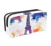 VAPOKF Astuccio portapenne per studenti, cancelleria per adolescenti, ragazzi e ragazze, forniture per ufficio scolastico, acquerello, torri di Parigi, Multi, 2.3x8.2x3.9in/6x21x10cm, Organizer per