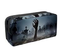 VAPOKF Astuccio portapenne per studenti, cancelleria per adolescenti, ragazzi e ragazze, forniture per scuola e ufficio, motivo: spaventoso zombie fuori dal cimitero, Multi, 2.3x8.2x3.9in/6x21x10cm,