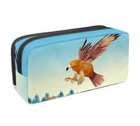 VAPOKF Astuccio portapenne per studenti, cancelleria per adolescenti, ragazzi e ragazze, forniture scolastiche per ufficio - Aquila con poiana europea volante, Multi, 2.3x8.2x3.9in/6x21x10cm