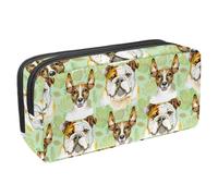VAPOKF Astuccio portapenne per studenti, cancelleria per adolescenti, ragazzi e ragazze, forniture scolastiche per ufficio - Bulldog e Jack Russell Terrier Pet, Multi, 2.3x8.2x3.9in/6x21x10cm,