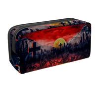 VAPOKF Astuccio portapenne per studenti, cancelleria per adolescenti, ragazzi e ragazze, forniture scolastiche e per ufficio, horror zombie, mani fuori dal cimitero, Multi, 2.3x8.2x3.9in/6x21x10cm,