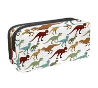 VAPOKF Astuccio portapenne per studenti, cancelleria per adolescenti, ragazzi e ragazze, forniture scolastiche e per ufficio, dinosauro Wild Jurassic T-Rex, Multi, 2.3x8.2x3.9in/6x21x10cm, Organizer