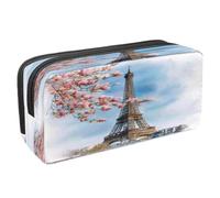 VAPOKF Astuccio portapenne per studenti, cancelleria per adolescenti, ragazzi e ragazze, forniture scolastiche per ufficio - Acquerello Spring Cherry Paris Tower