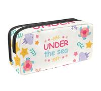 VAPOKF Astuccio portapenne per studenti, cancelleria per adolescenti, ragazzi e ragazze, forniture scolastiche e ufficio, collezione di creature marine sotto il mare, Multi, 2.3x8.2x3.9in/6x21x10cm,