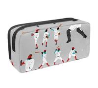 VAPOKF Astuccio portapenne per studenti, cancelleria per adolescenti, ragazzi e ragazze, forniture scolastiche e per ufficio, giocatori di baseball, Multi, 2.3x8.2x3.9in/6x21x10cm, Organizer per borse