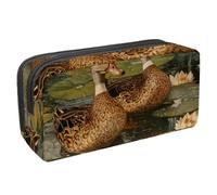 VAPOKF Astuccio portapenne per studenti, cancelleria per adolescenti, ragazzi e ragazze, forniture scolastiche per ufficio - Lotus Leave Indian Runner Ducks, Multi, 2.3x8.2x3.9in/6x21x10cm, Organizer