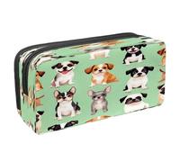 VAPOKF Astuccio portapenne per studenti, cancelleria per adolescenti, ragazzi e ragazze, forniture scolastiche per ufficio - Jack Russell Terrier France Bulldogs