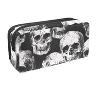 VAPOKF Astuccio portapenne per studenti, cancelleria per adolescenti, ragazzi e ragazze, forniture scolastiche per ufficio - Horror Dead Human Skull, Multi, 2.3x8.2x3.9in/6x21x10cm, Organizer per