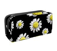 VAPOKF Astuccio portapenne per studenti, cancelleria per adolescenti, ragazzi e ragazze, forniture scolastiche e ufficio, camomilla margherita fiori senza cuciture, Multi, 2.3x8.2x3.9in/6x21x10cm,