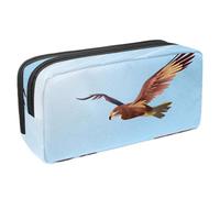 VAPOKF Astuccio portapenne per studenti, cancelleria per adolescenti, ragazzi e ragazze, forniture scolastiche per ufficio - Buzzard Eagle Flying Over Mountains, Multi, 2.3x8.2x3.9in/6x21x10cm