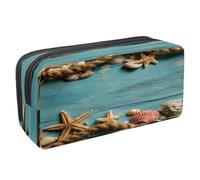 VAPOKF Astuccio portapenne per studenti, cancelleria per adolescenti, ragazzi e ragazze, forniture scolastiche per ufficio, corda marina e conchiglie rustiche