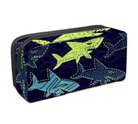 VAPOKF Astuccio portapenne per studenti, cancelleria per adolescenti, ragazzi e ragazze, materiale scolastico e ufficio, motivo: squalo pericoloso sul mare profondo, Multi, 2.3x8.2x3.9in/6x21x10cm,