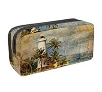 VAPOKF Astuccio portapenne per studenti, cancelleria per adolescenti, ragazzi e ragazze, materiale scolastico e ufficio, motivo faro retrò sullo Sri Lanka, Multi, 2.3x8.2x3.9in/6x21x10cm, Organizer