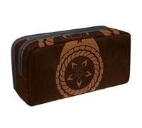 VAPOKF Astuccio portapenne per studenti, cancelleria per adolescenti, ragazzi e ragazze, materiale scolastico e ufficio, icona con emblema in legno a forma di stella ninja, Multi,